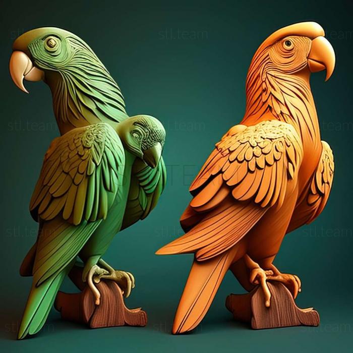 3D model parrots k (STL)